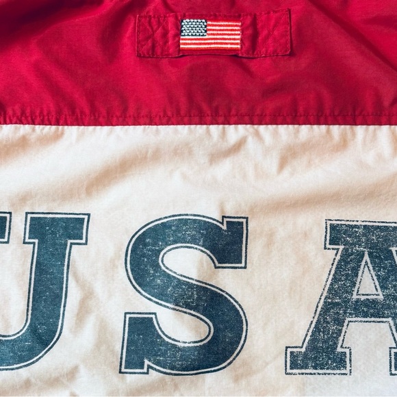 Vintage Ralph Lauren Chaps Red White Blue USA Windbreaker, Size Large - Picture 13 of 14